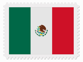 Mexico flag stamp