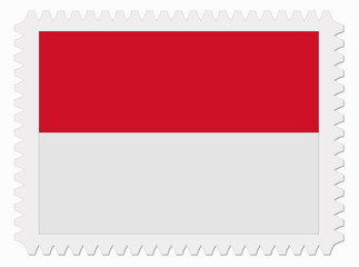Monaco flag stamp
