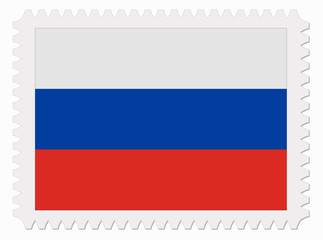 Obraz premium Russia flag stamp