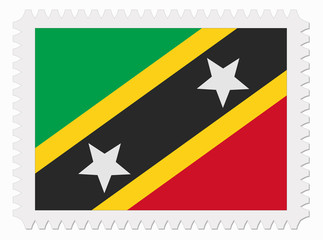 Saint Kitts and Nevis flag stamp