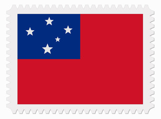 Samoa flag stamp