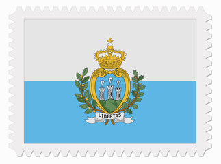 San Marino flag stamp