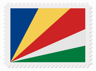Seychelles flag stamp