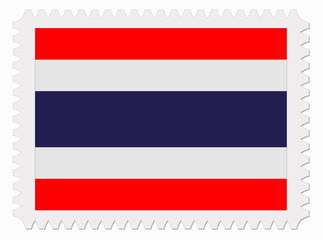 Thailand flag stamp