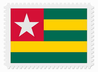 Togo flag stamp