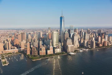 Photo sur Plexiglas New York Aerial View of New York at Dusk