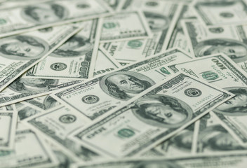Background with money american hundred dollar bills