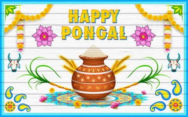 Happy Pongal greeting background