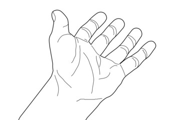 Eine offene Hand