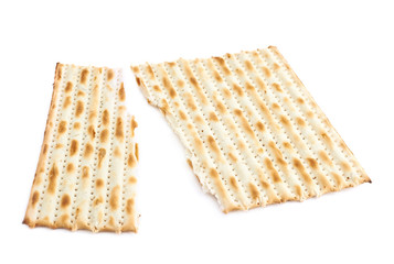 Cracked machine made matza flatbread