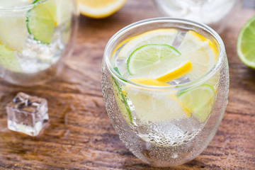 Cold fresh lemonade