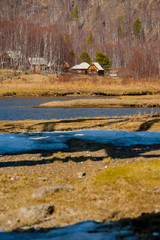 Spring on Circum-Baikal Road to the south of Lake Baikal