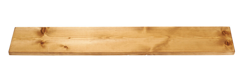 Colored pine wood board plank isolated