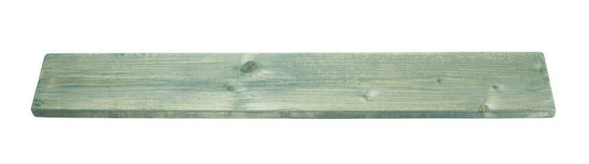 Colored pine wood board plank isolated