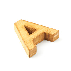 Capital block wooden letter isolated