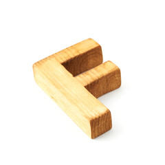 Capital block wooden letter isolated