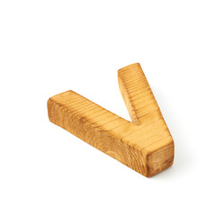 Capital block wooden letter isolated