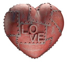 Metal love. Clipping path included.