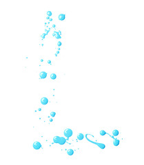 Letter made with the paint drops