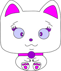 Darling cat for Your Desing on a white background.