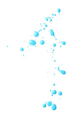 Digit made with multiple paint spills