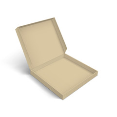 Pizza Box Packaging Template Isolated on White Background