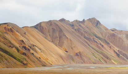 Fototapeta na wymiar Famous icelandic hiking destination, Iceland, landmannalaugar