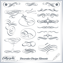 Calligraphic Decorative Design Elements