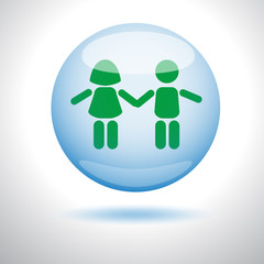 Logo of the care of children - Children in a bubble