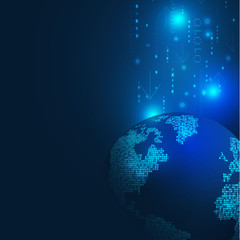 World futuristic communication and technology concept background