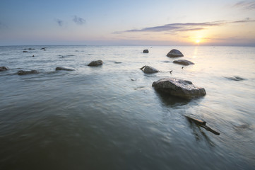 zachód słońca nad morzem © Mike Mareen