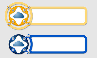 abstract boxes for any text and cloud