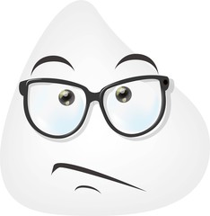 Naklejka premium Мультфильм мило разочарован лицо