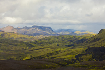 Obraz na płótnie Canvas Famous icelandic hiking destination, Iceland, landmannalaugar