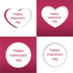 valentine greeting cards set