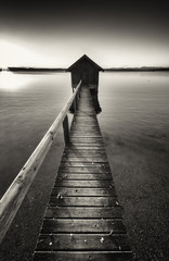 old wooden boathouse © fottoo