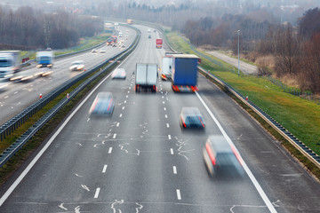 traffic on a highway