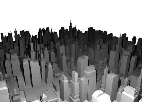 Render big city