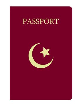 Croissant islamique sur un passeport
