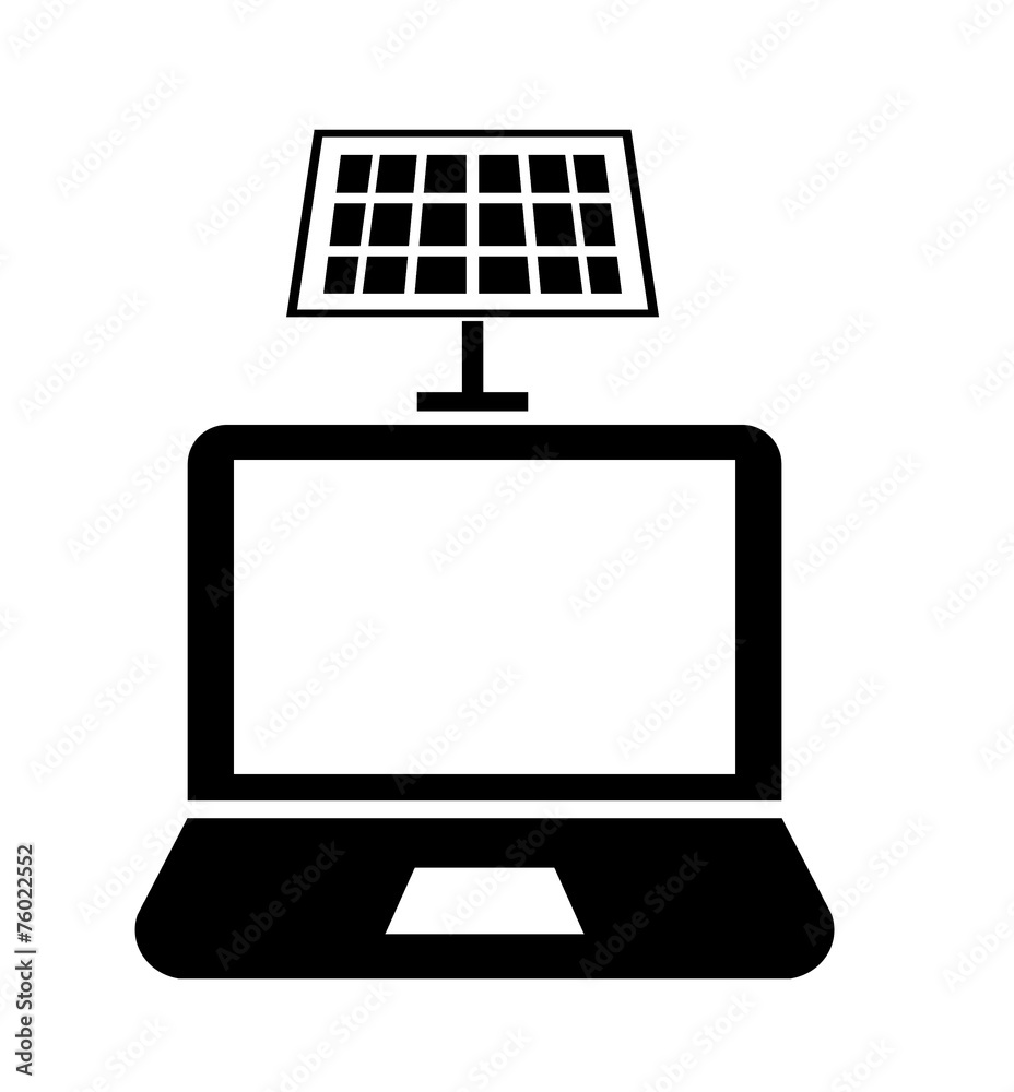 Poster Ordinateur portable solaire