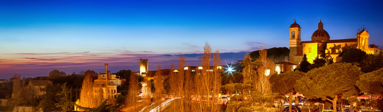 Night View Of Viterbo Lazio Italy