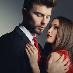 Sexy passion couple in love