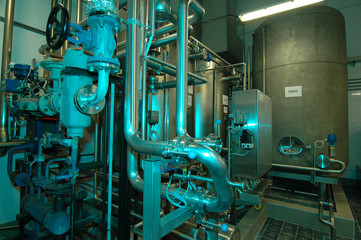industry interior with lot of pipe ...