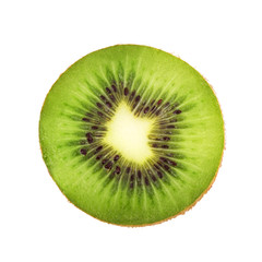 Slice of fresh kiwi fruit