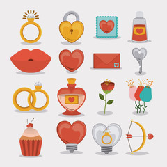 Romantic design, vector illustration.