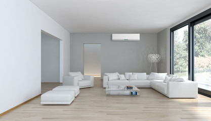 Interno con aria condizionata