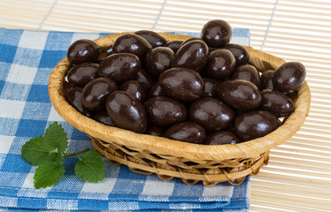 Almond in chocolate