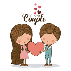 Romantic day design, vector illustration