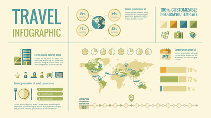 Travel Infographic Elements.