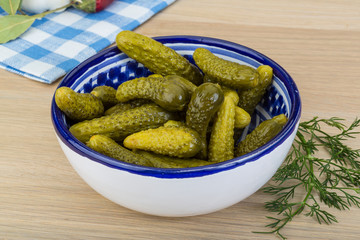 Marinated small cucumber